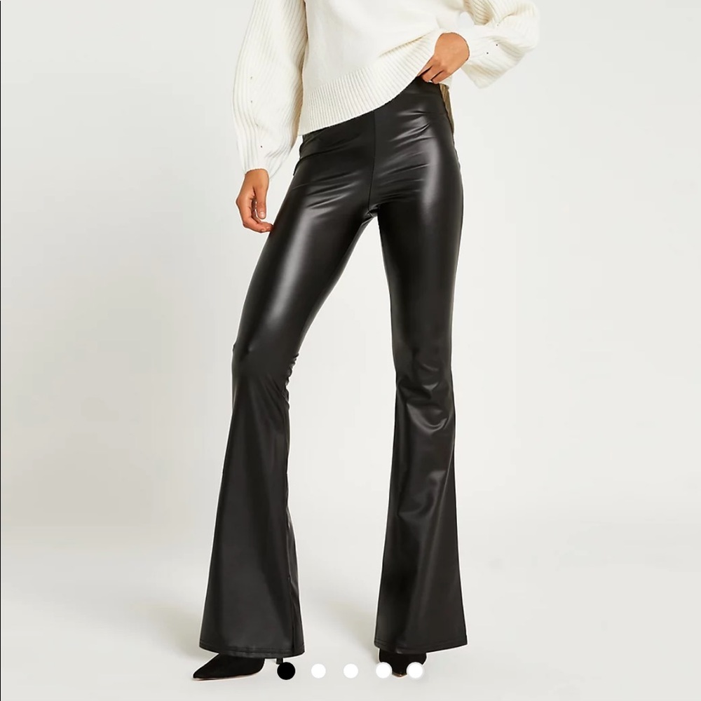 Faux leather pants